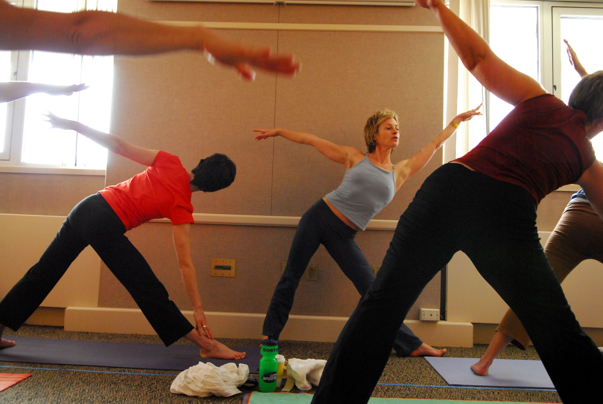 Natasha Rizopoulos leads a workshop during a Yoga Journal Conference in Boston, MA.